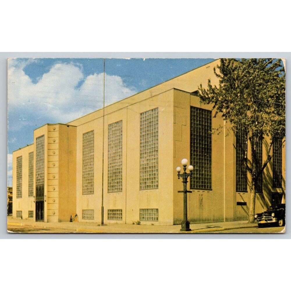 Vtg 1955 Ely Minnesota Recreational Building Postcard MN Chamber of Commerce